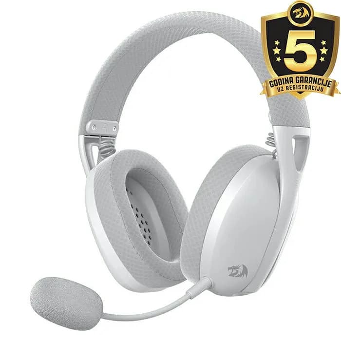 Slušalice Redragon Ire Pro H848, bežične, gaming, mikrofon, over-ear, PC, PS4, Switch, bijelo-sive