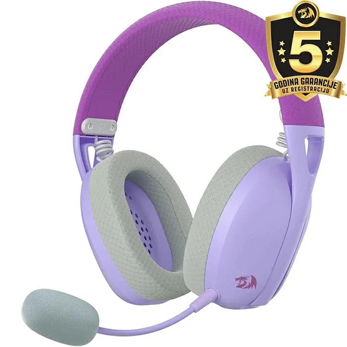 Slušalice Redragon Ire Pro H848, bežične, gaming, mikrofon, over-ear, PC, PS4, Switch, ljubičaste