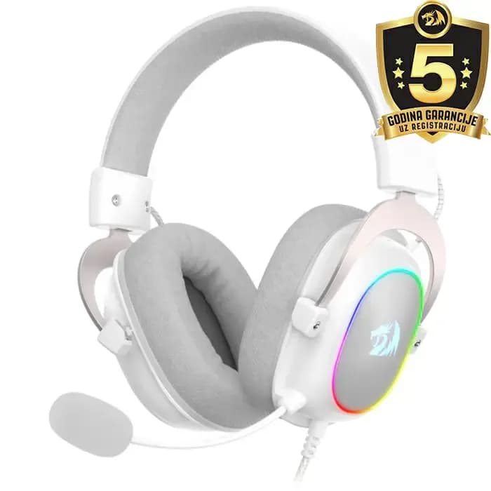 Slušalice Redragon Zeus-X RGB, žičane, gaming, mikrofon, over-ear, PC, PS4, Switch, bijele