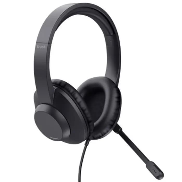 Slušalice Trust Ayda Max 25460, žičane, mikrofon, on-ear, PC, crne