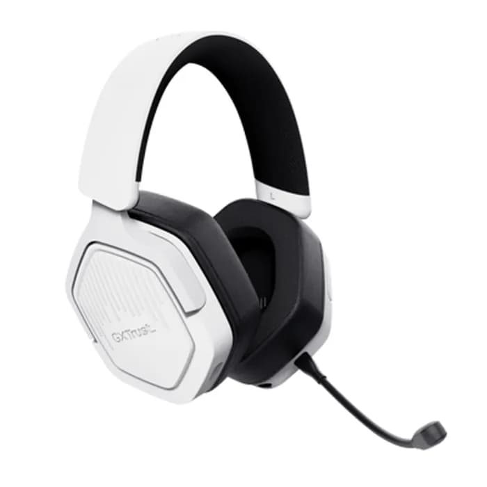 Slušalice Trust Carus 25534, bežične, gaming, mikrofon, over-ear, PC, PS4, PS5, Switch, bijele