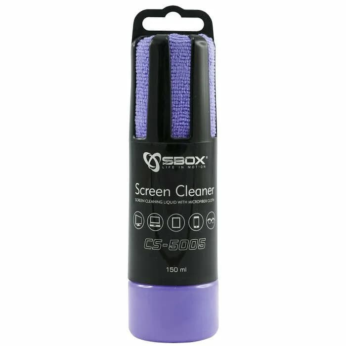 Sredstvo za čišćenje SBOX CS-5005, s mikrofiber krpicom, ljubičasto