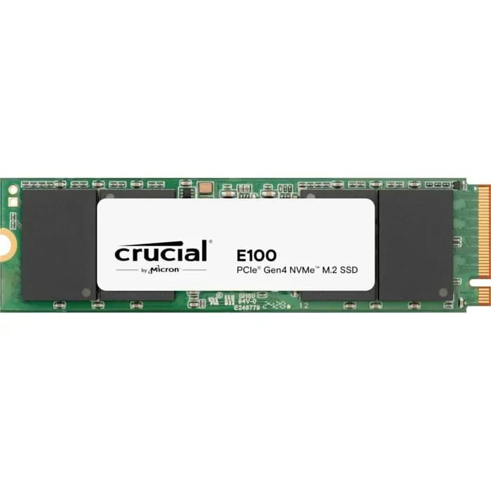 SSD Crucial E100, 480GB, M.2 NVMe PCIe Gen4, R4500/W2500