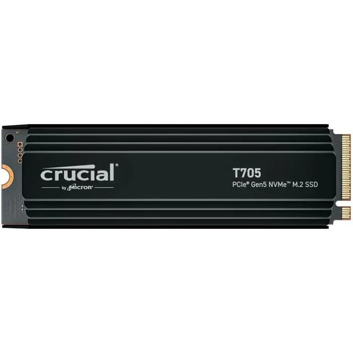 SSD Crucial T705 Heatsink, 2TB, M.2 NVMe PCIe Gen5, R14500/W12700