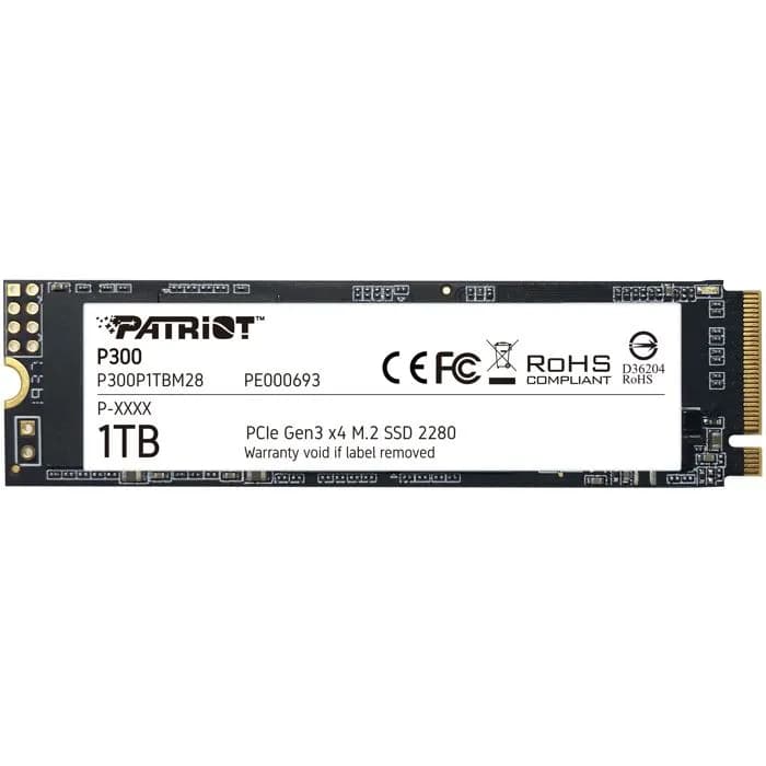 SSD Patriot P300, 1TB, M.2 NVMe PCIe Gen3, R2100/W1650