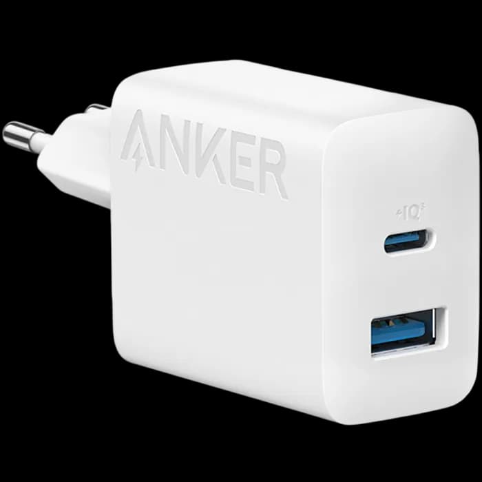 Strujni punjač Anker A2348G21, 20W Quick Charge, USB-A, USB-C, bijeli
