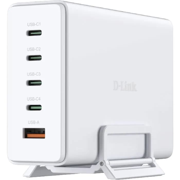 Strujni punjač D-Link DCF-241, 240W, 4xUSB-C, 1xUSB-A, QC, PD, bijeli
