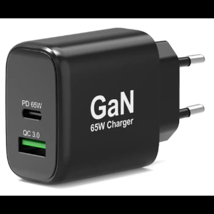 Strujni punjač Port GaN 65W USB-C/USB-A, Black