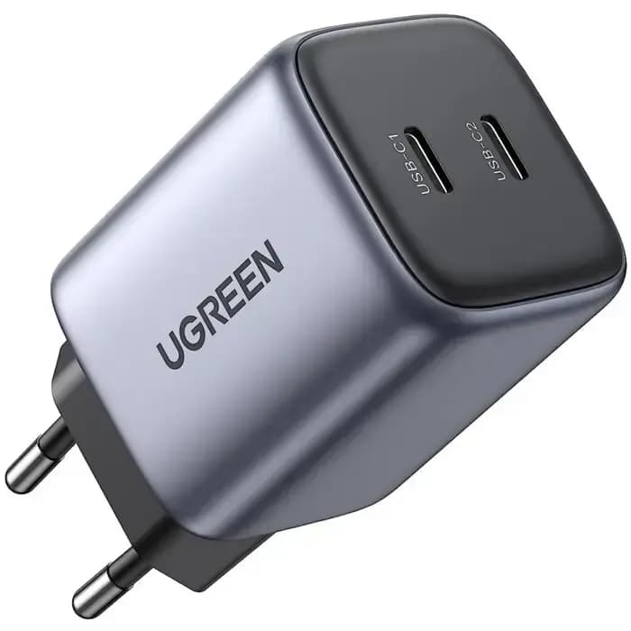 Strujni punjač Ugreen Nexode 90573, 45W, PD 3.0, 2xUSB-C, crni