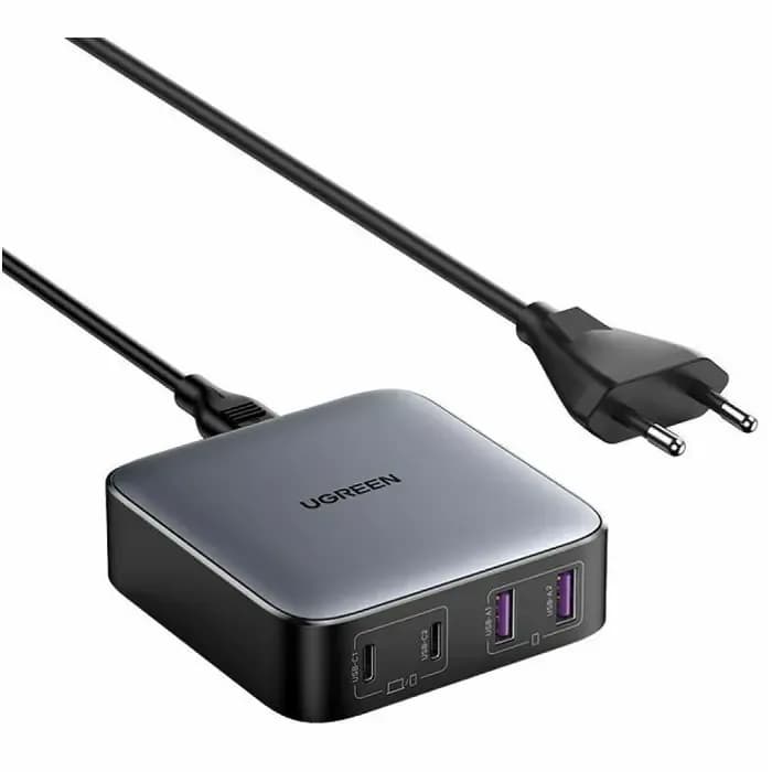 Strujni punjač Ugreen Nexode 90747, 65W, 2xUSB-A, 2xUSB-C, crni