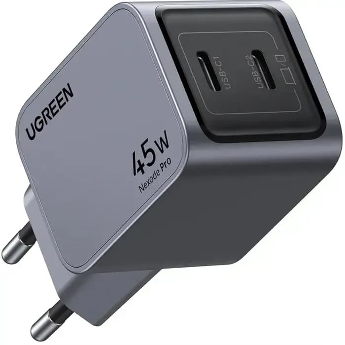 Strujni punjač Ugreen Nexode Pro 35008, 45W, 2xUSB-C, sivi