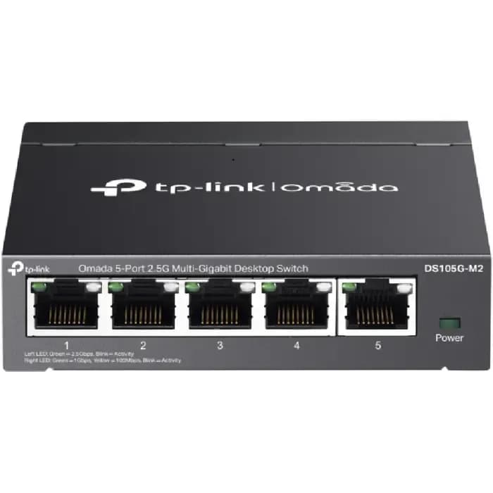 Switch TP-Link Omada DS105G-M2, 5 portni, 5x10Mbps/100Mbps/1Gbps/2.5Gbps, unmanaged, crni