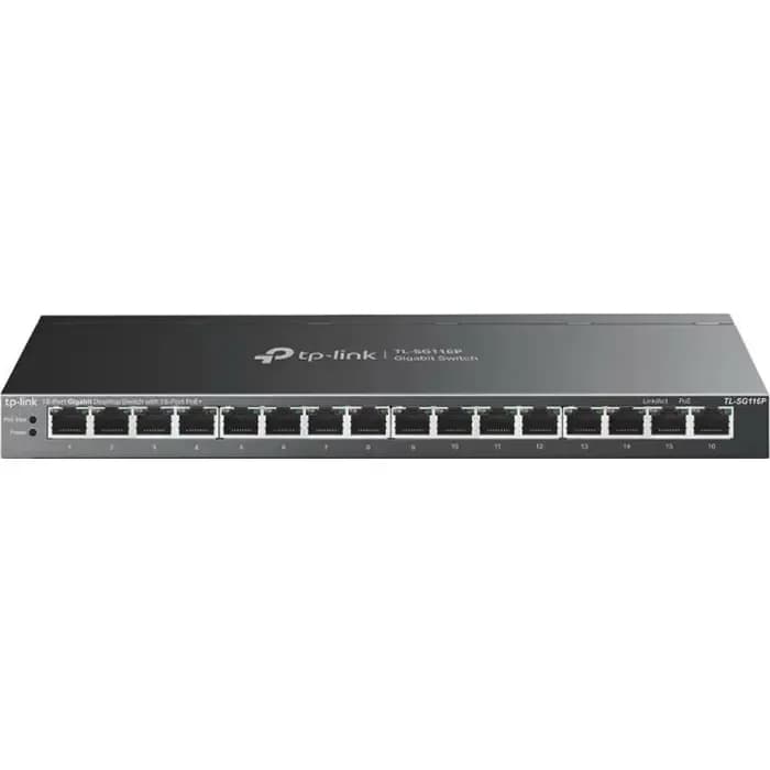 Switch TP-Link TL-SG116P, 16 portni Gigabit, 16x10/100/1000Mbps PoE 30W, unmanaged