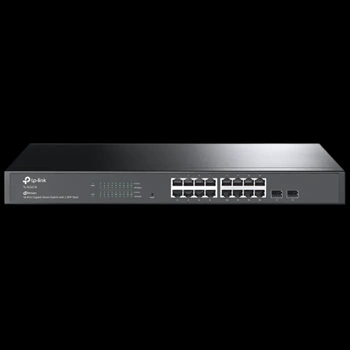 Switch TP-Link TL-SG2218, 16 portni Gigabit, 16x10/100/1000Mbps, 2x1Gbps SFP, managed, crni