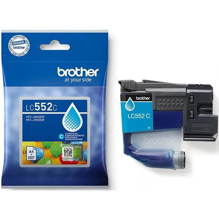 Tinta Brother LC552C, Cyan