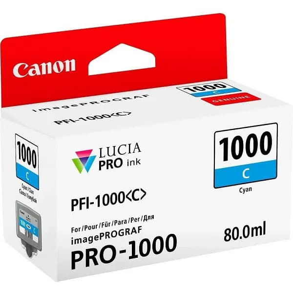 Tinta Canon PFI-1000, 0547C001, Cyan