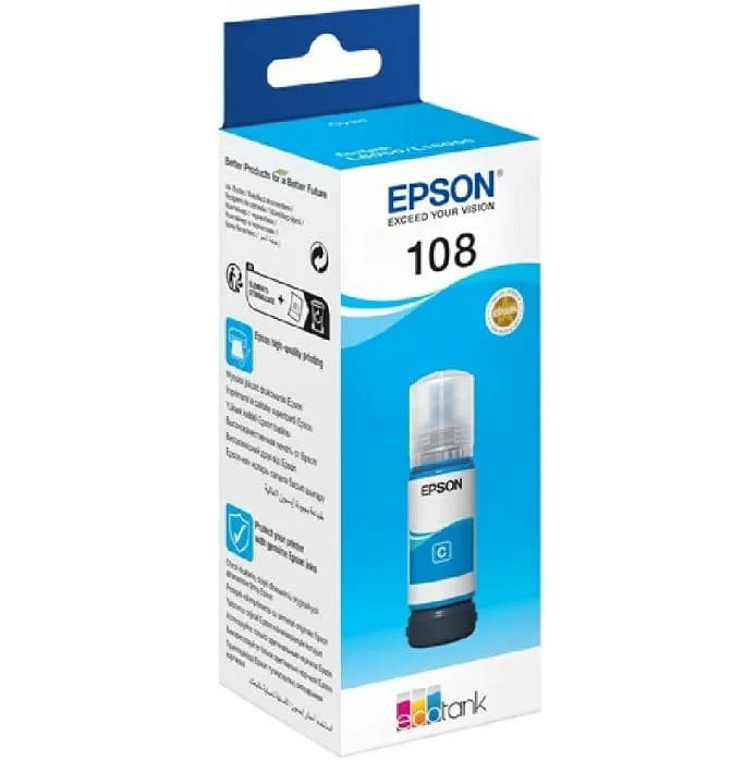 Tinta Epson 108, C13T09C24A, Cyan