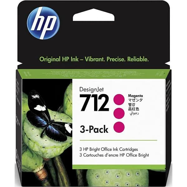 Tinta HP 3ED78A, No.712, Magenta (3 pack)