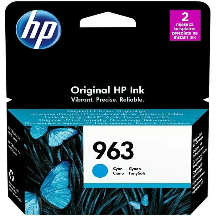 Tinta HP 3JA23AE, No.963, Cyan
