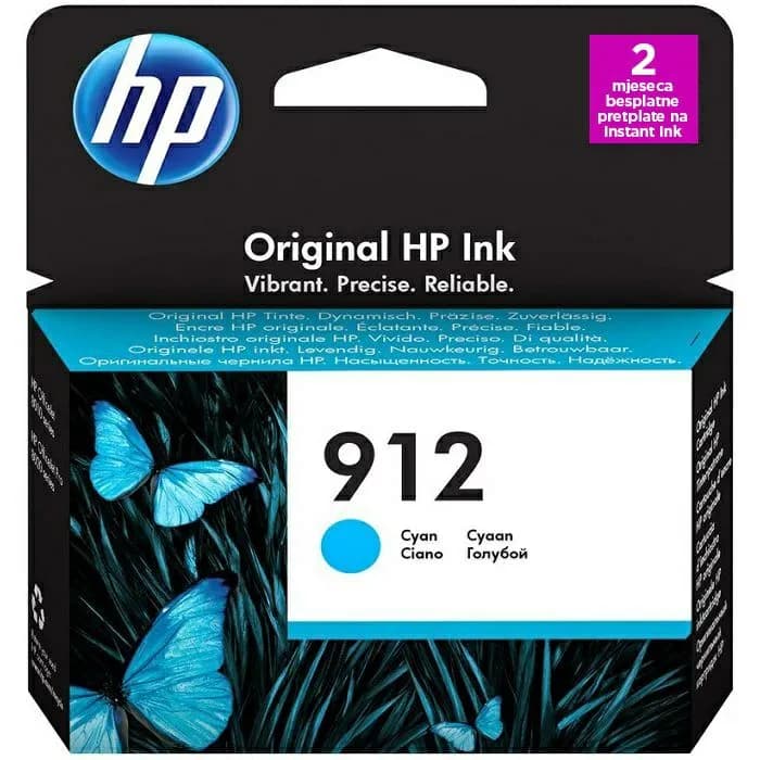 Tinta HP 3YL77AE, No.912, Cyan