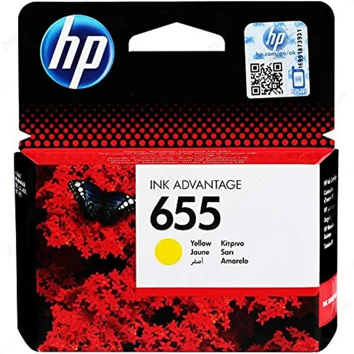 Tinta HP CZ112AE, No.655, Yellow