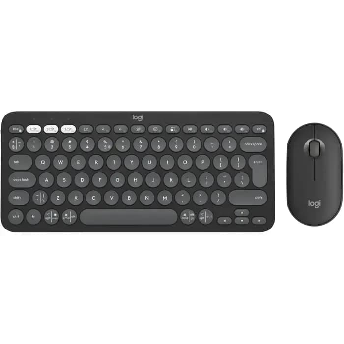 Tipkovnica + miš Logitech Pebble 2 Combo, bežični, bluetooth, crni
