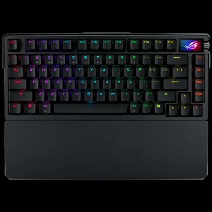 Tipkovnica Asus ROG Azoth Extreme NX Show, bežična, gaming, mehanička, NX switches, RGB, TKL, crna