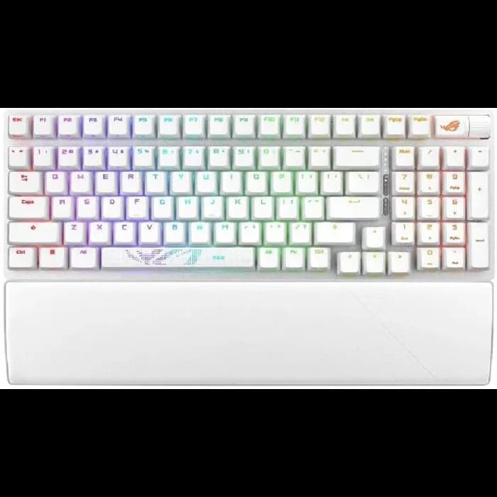 Tipkovnica Asus ROG Strix Scope II 96 Wireless, bežična, gaming, mehanička, NX Snow linear switches, US Layout, RGB, bijela