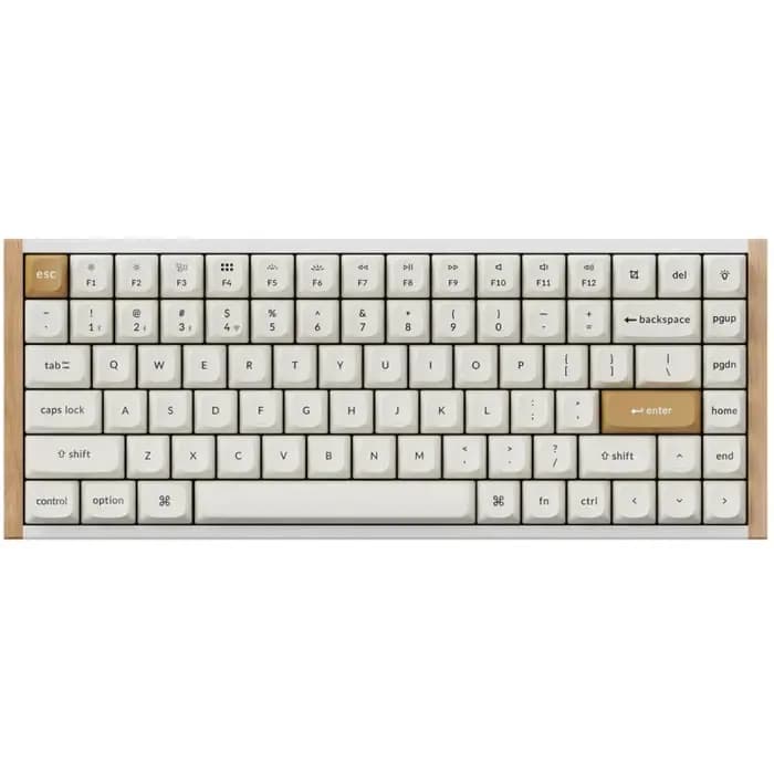 Tipkovnica Keychron K2 HE Special Edition, bežična, gaming, mehanička, magnetic switches, US/HR Layout, RGB, TKL, bijelo-smeđa