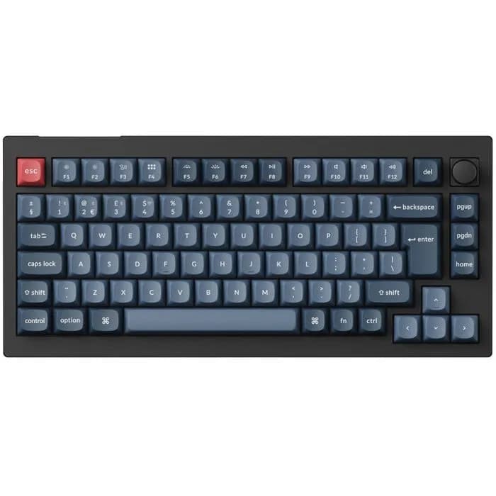Tipkovnica Keychron V1 Max, bežična, gaming, mehanička, red switches, UK/HR Layout, RGB, TKL, crna
