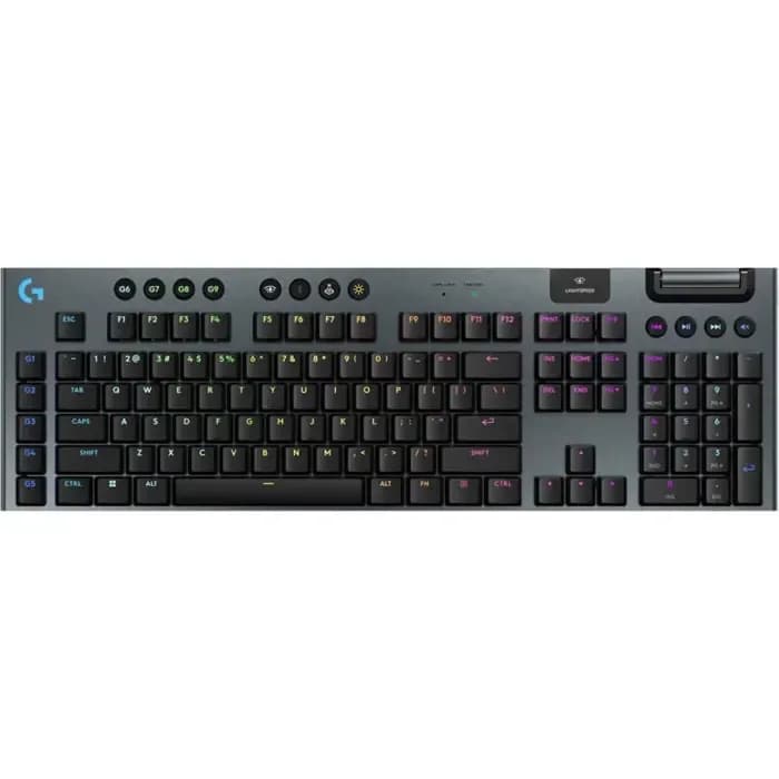 Tipkovnica Logitech G915 X Lightspeed, bežična, gaming, mehanička, tactile switches, US Layout, RGB, crna