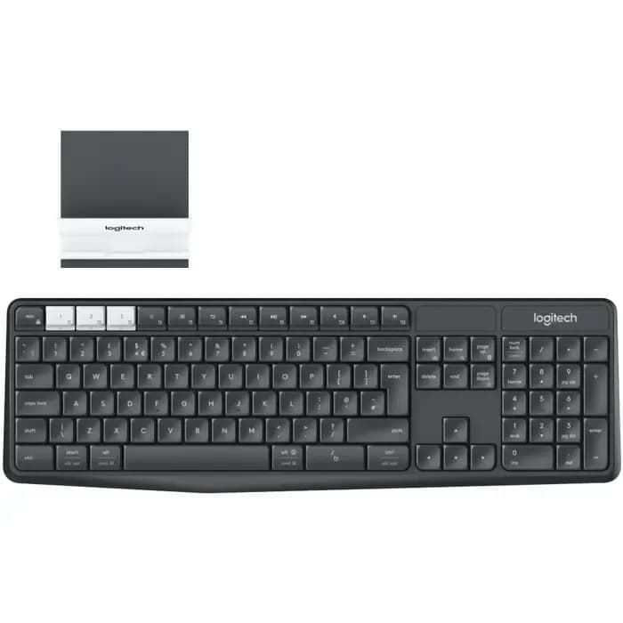 Tipkovnica Logitech K375s, bežična, bluetooth, crna
