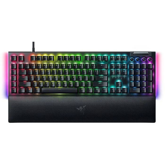 Tipkovnica Razer BlackWidow V4, žičana, gaming, mehanička, green switches, US/HR Layout, RGB, crna, RZ03-04690100-R3M1
