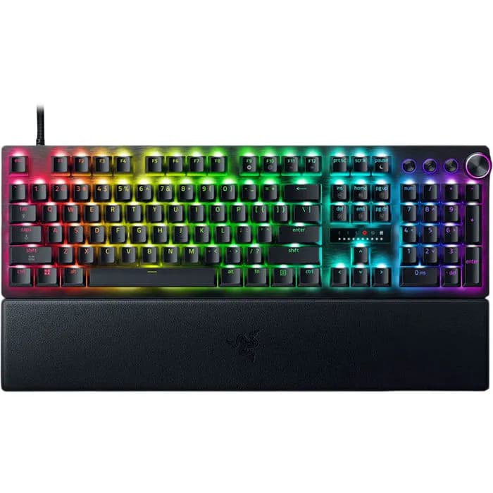 Tipkovnica Razer Huntsman V3 Pro 8KHz, žičana, gaming, optomehanička, analog optical switches, RGB, US Layout, crna, RZ03-05530100-R3M1