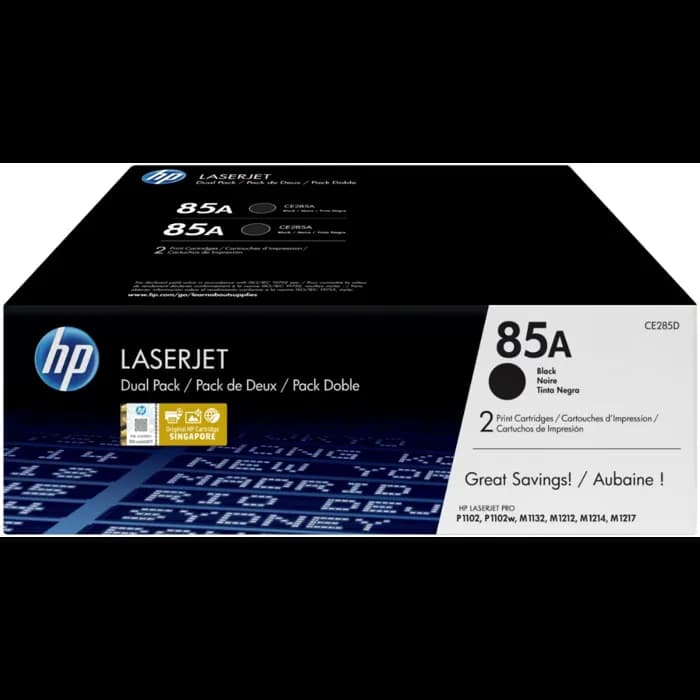 Toner HP 85A, CE285AD, Black (2-pack)
