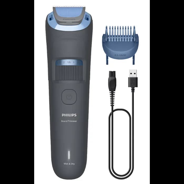 Trimer Philips Beard Trimmer 3000 Series BT3617/15, sivi