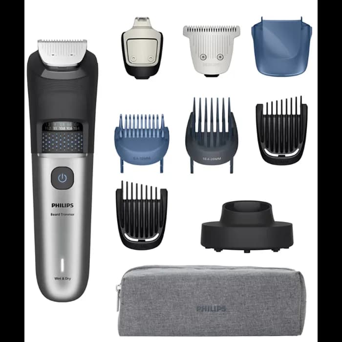 Trimer Philips Beard Trimmer 7000 Series BT7670/15, sivi