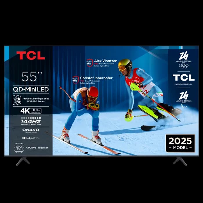 TV TCL 55" 55C6K, QD-Mini LED, 4K, 144Hz, Smart TV