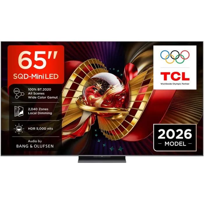 TV TCL 65" 65C8L, SQD-Mini LED, 4K, 144Hz, Smart TV