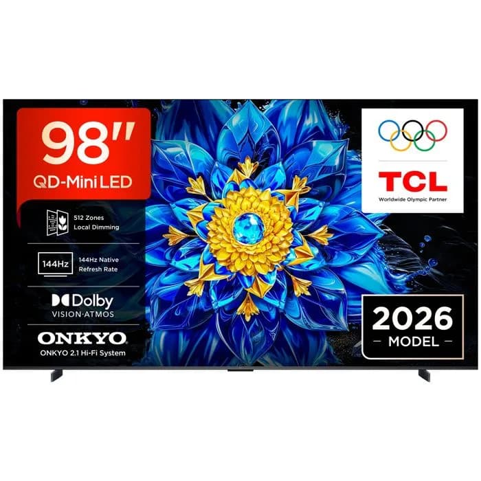TV TCL 98" 98P8L, SQD-Mini LED, 4K, 144Hz, Smart TV
