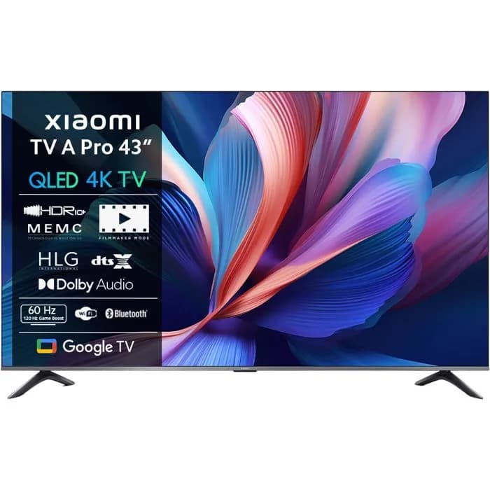 TV Xiaomi 43" A Pro 43UO39PG, QLED, 4K, Smart TV