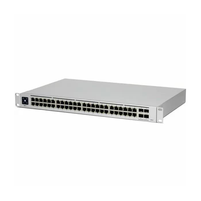 Ubiquiti UniFi Managed 48-port Gigabit Switch, 4×10G SFP+, Touchscreen LCD, Rackmount