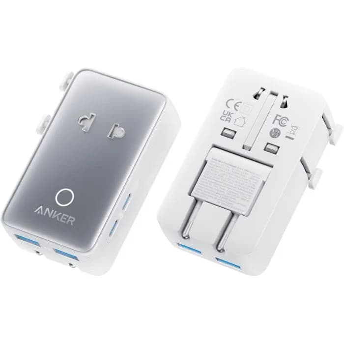 Univerzalni putni adapter Anker Nano Travel Adapter 5-in-1, 20W, 2xUSB-C, 2xUSB-A, bijeli