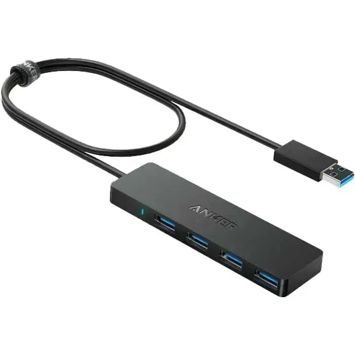 USB Hub Anker Ultra Slim A7516016, 4xUSB-A 3.0, Black