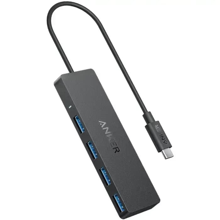 USB Hub Anker Ultra Slim USB-C A8309G11, 4xUSB-A 3.0, crni