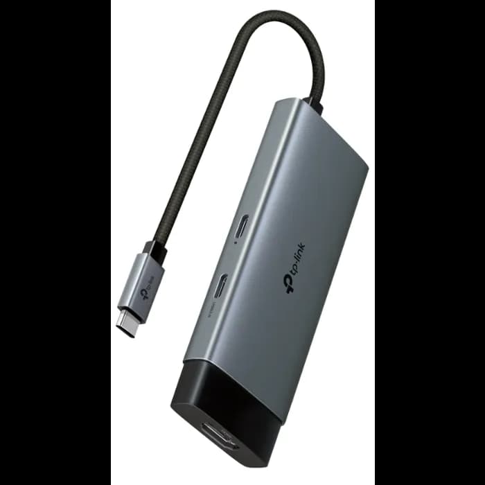 USB Hub TP-Link UH5020C, 1xUSB-C PD 100W, 1xUSB-C 3.0, 2xUSB-A 3.0, sivi