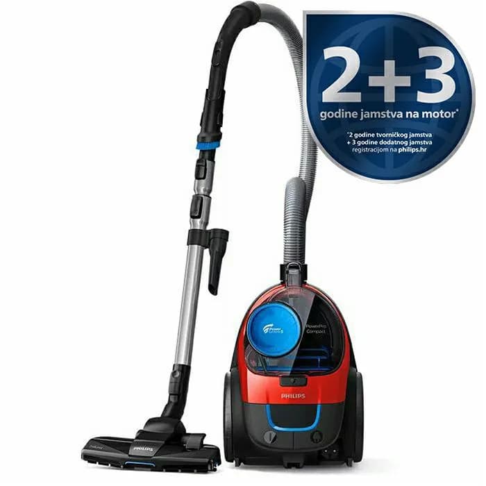 Usisavač Philips PowerPro Compact FC9330/09, 1.5L, 900W, crno-crveni