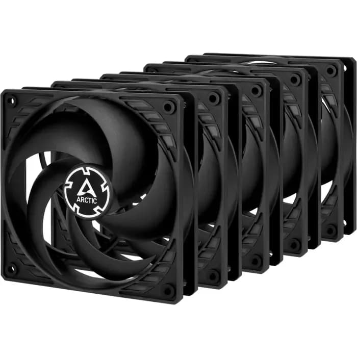 Ventilator za kućište Arctic P12, 120mm, PWM PST, crni (5 komada)