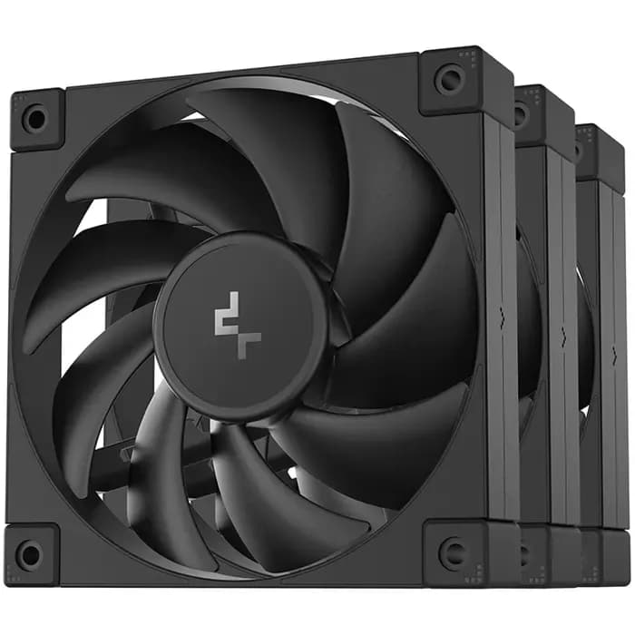 Ventilator za kućište DeepCool FD12, 120mm, PWM, crni (3 komada)