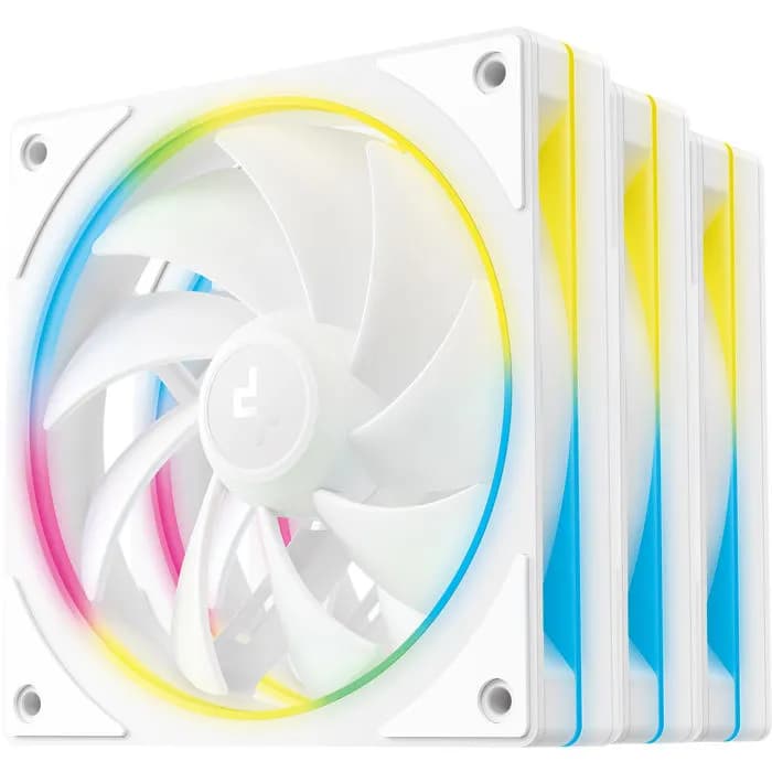 Ventilator za kućište DeepCool FL12 SE WH, 120mm, ARGB, PWM, bijeli (3 komada)